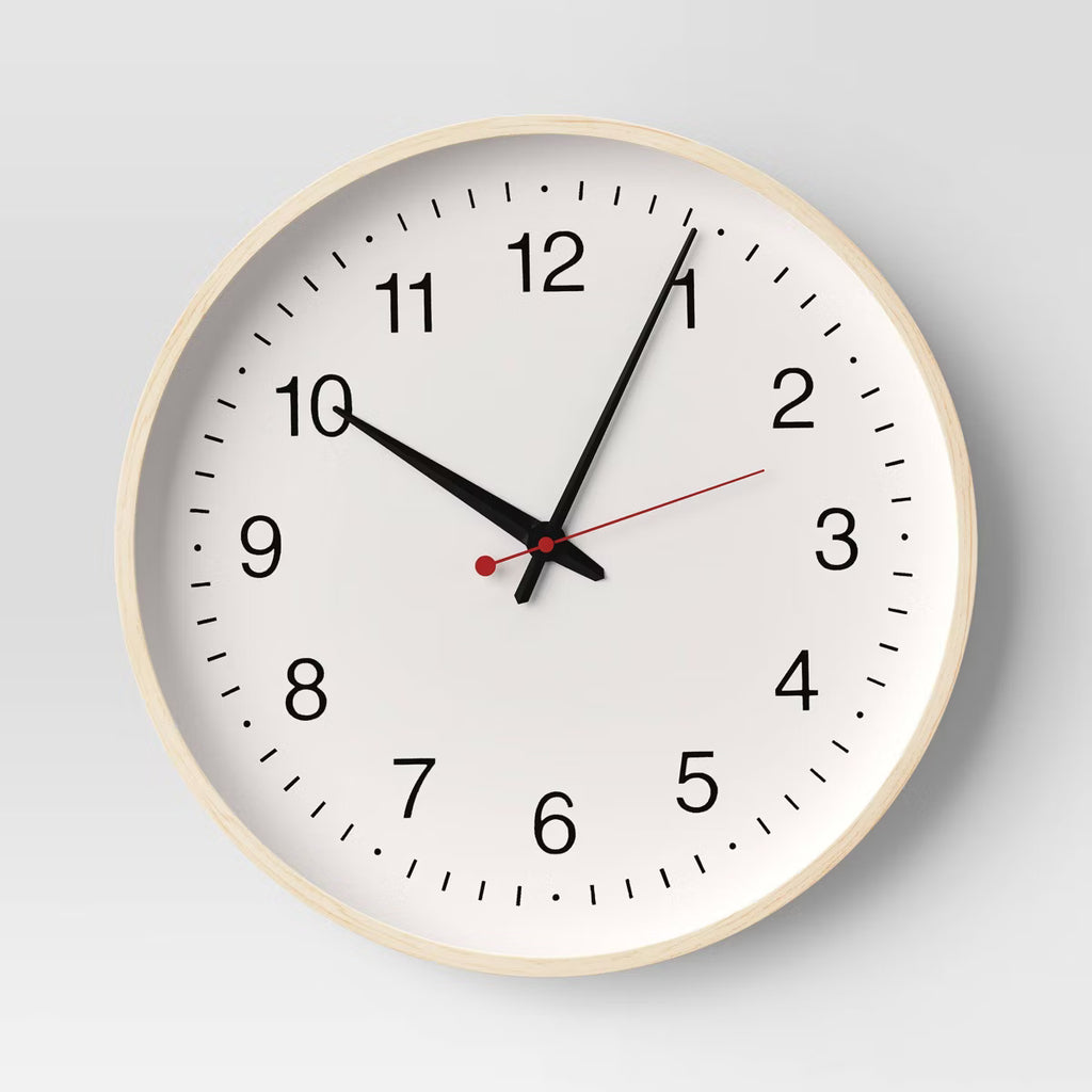 Wood Grain Wall Clock