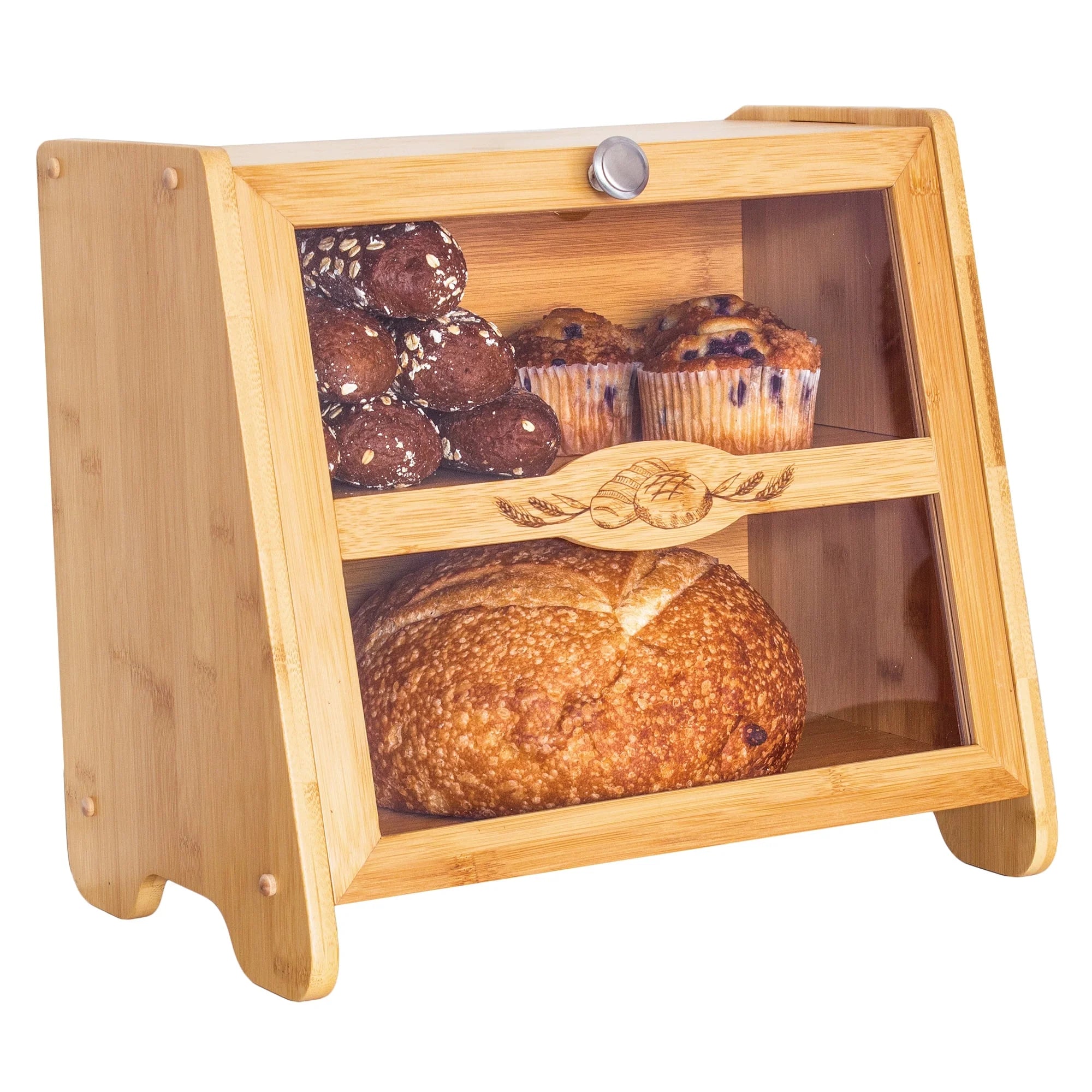 Natural Bamboo Bread Box