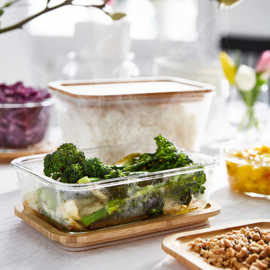 Glass Storage Container with Bamboo Lid